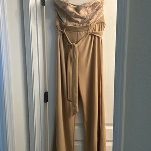 Fashion nova strapless jumpsuit xl